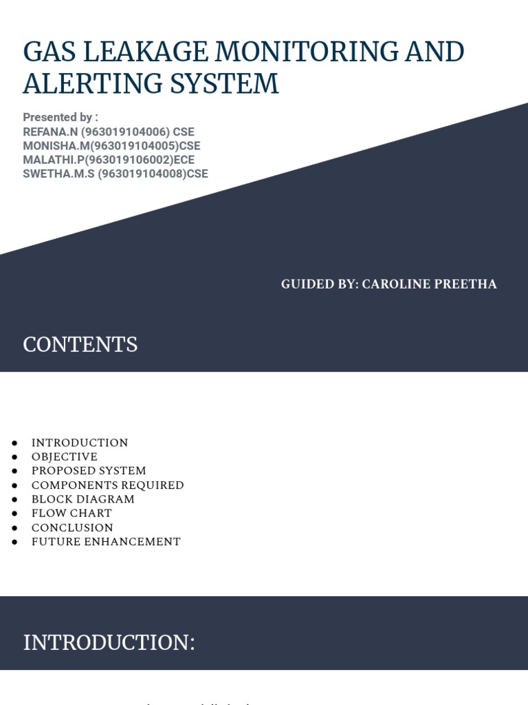 Gas Leakage Monitoring and Alerting System | Download Free PDF ...