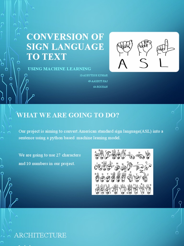 Conversion of Sign Language To Text | PDF | Computer Science | Cognition