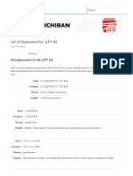 List of Expressions For JLPT N5