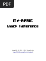 MY-BASIC Quick Reference