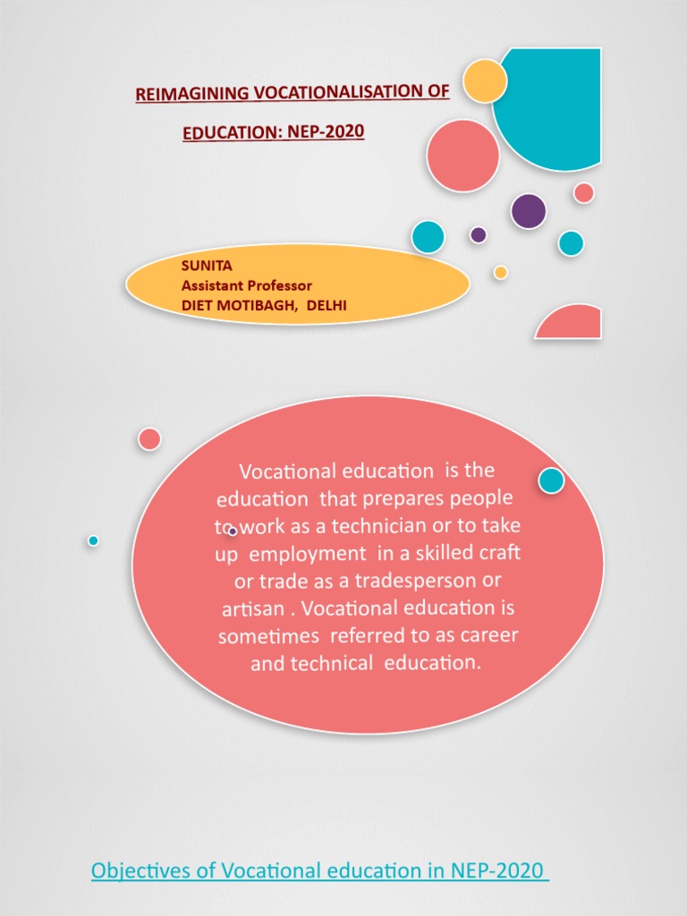 NEP 2020: Vocational Education Integration | PDF | Vocational Education ...