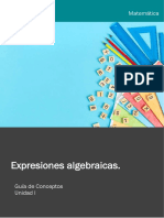 Expresiones algebraicas guía conceptos