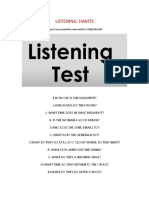 Listening Test Routine