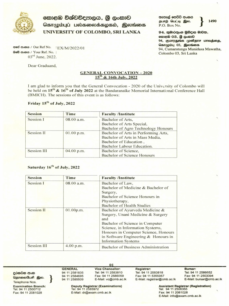 General Convocation 2020 | PDF