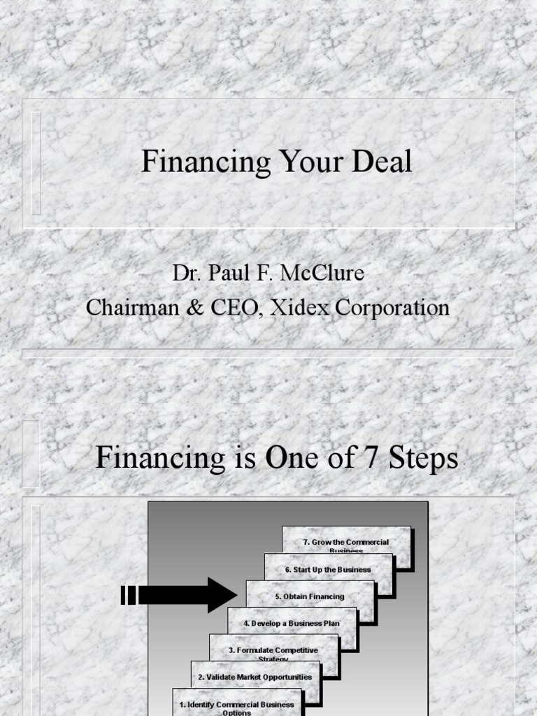 Financing Your Deal Technology Summit PDF Free Cash Flow Stocks