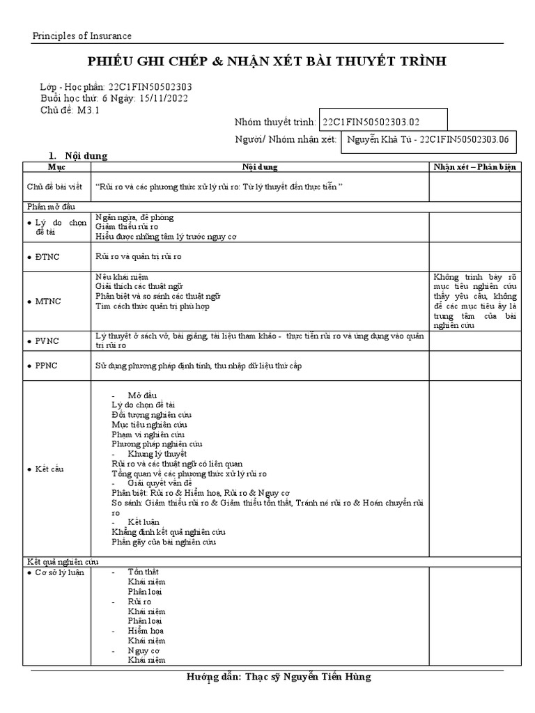 48.nguyen Kha Tu Phieu Ghi Chep Bai Thuyet Trinh Module 02 PDF