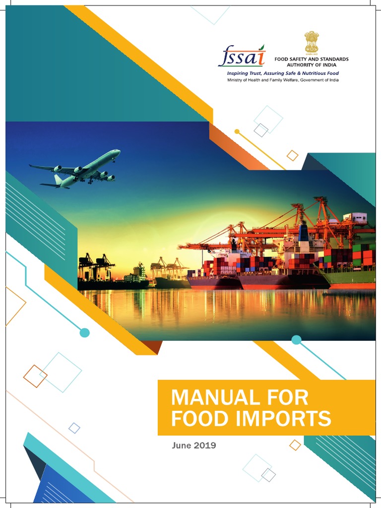 FSSAI Manual Food Import 18062019 PDF Nutrition Diet & Nutrition