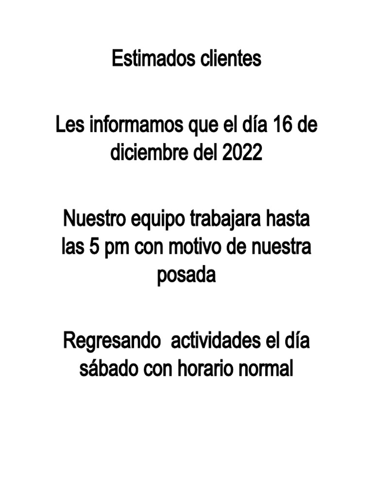 Estimados Clientes | PDF