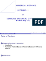 CO3 L11 Newton's Backward DF