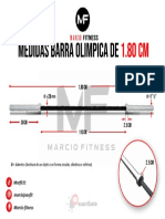 Medidas Barra Olimpica 1.80 CM Oficial