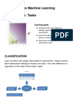 Machine Learning Classification Tasks and Examples