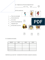 Physical Appearance Worksheet