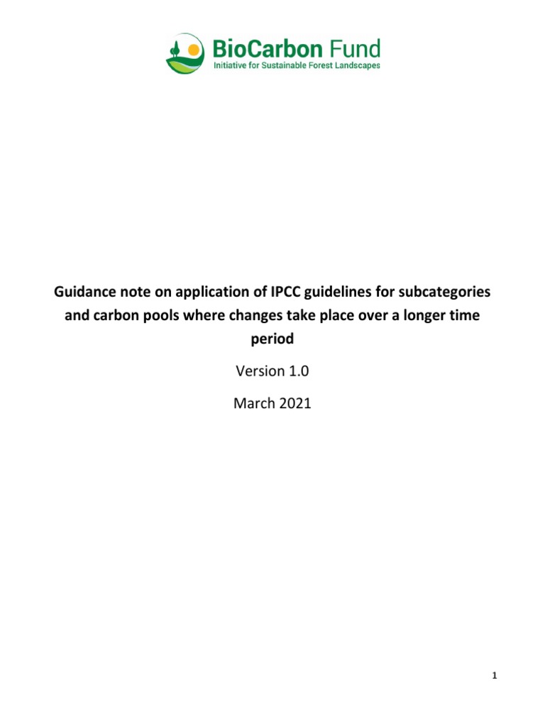 ISFL Guidance Note On Application of IPCC Guidelines - March 2021 | PDF ...