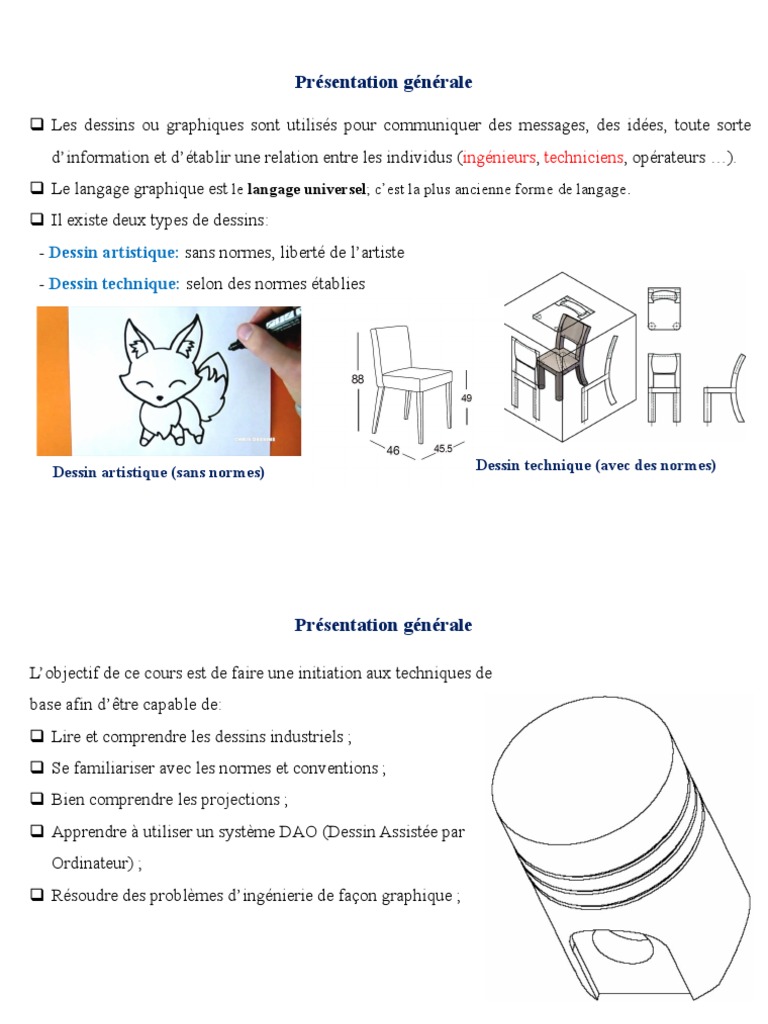 Cours DAO | PDF | Dessin technique | Perspective (représentation)