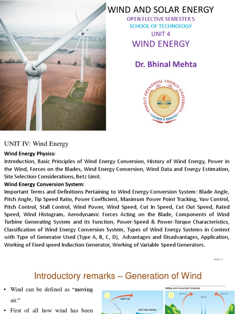 Understanding Wind Energy Principles | PDF | Wind Power | Wind Turbine