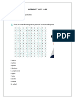 Worksheet Units 19-20