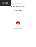 HCIA-openGauss V1.0 Lab Guide