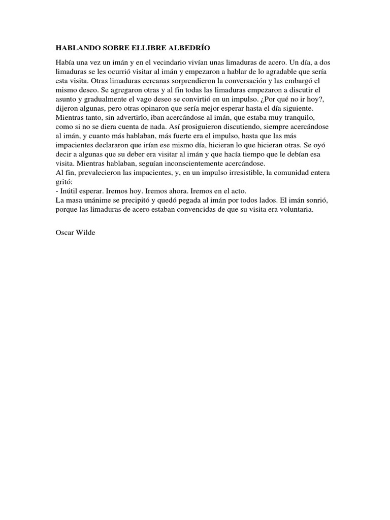 Hablando Sobre El Libre Albedrio PDF