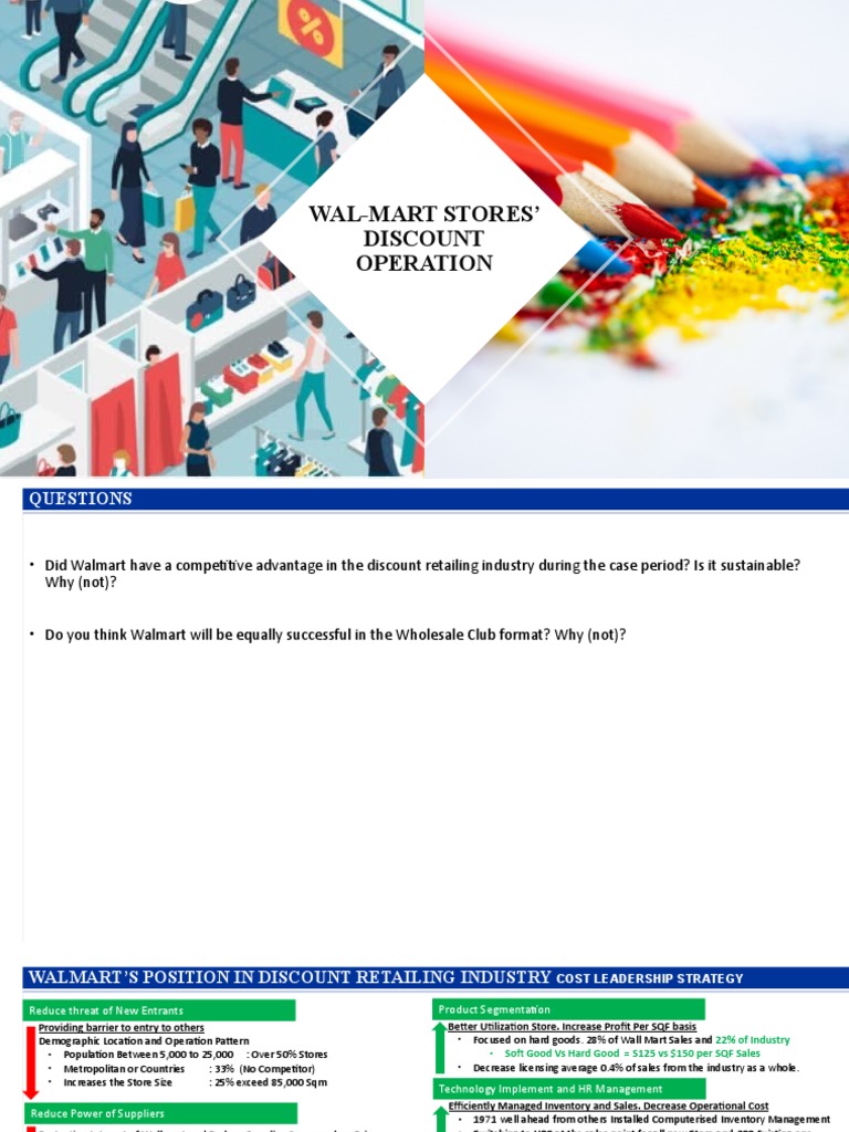 WalMart Stores Discount Operation PDF Walmart Retail