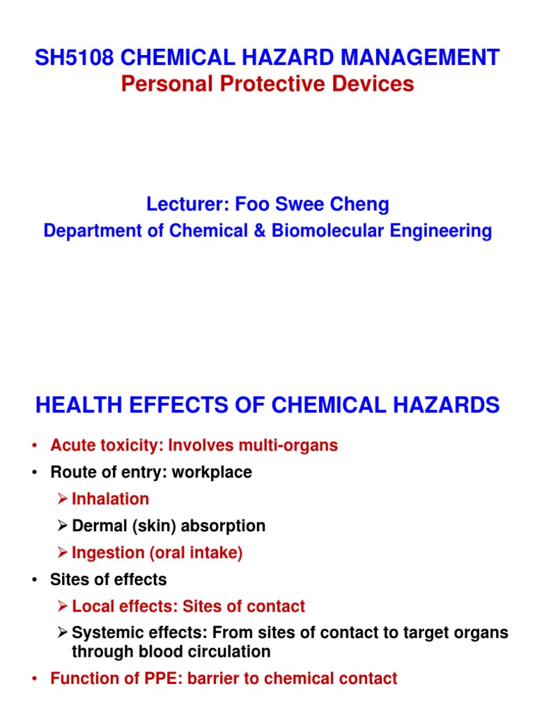 SH5108 6 Personal Protective Devices PDF Personal Protective