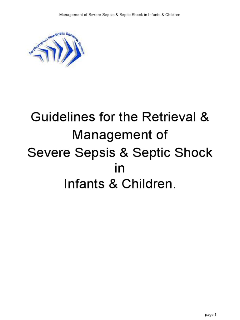 Severe sepsisand septic shock guidelines pdf sepsis shock