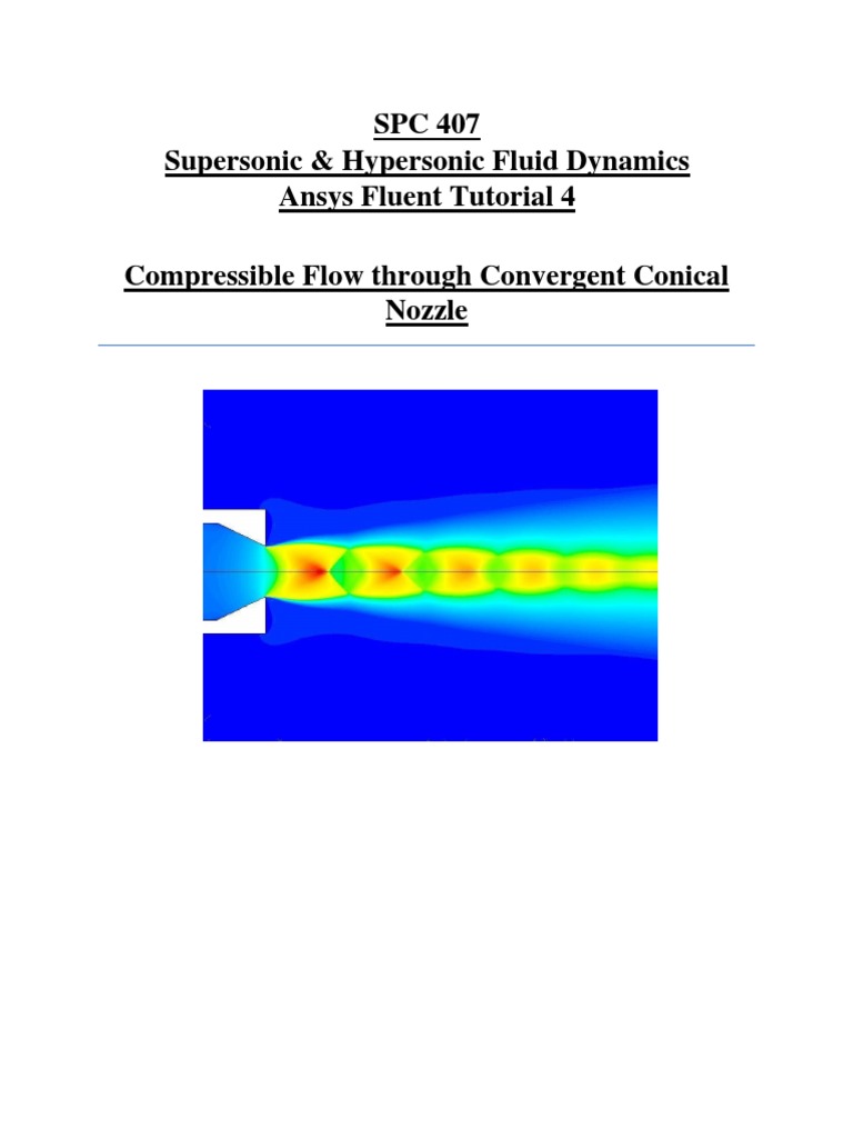 Convergent Conical Nozzle CFD Tutorial | PDF | Nozzle | Fluid Dynamics