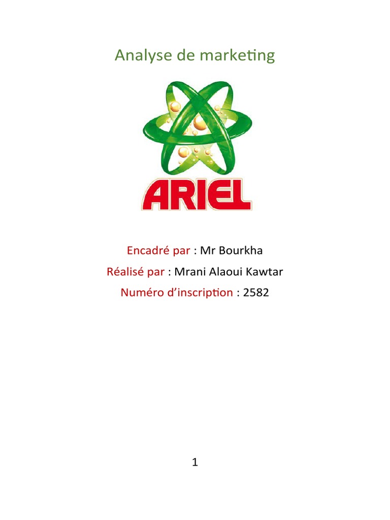 Ariel PODS : Leader de la Lessive | PDF | Publicité | Commercialisation