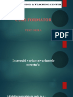 Test Grila Curs Formator