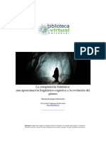 La Conspiración Fantástica: Una Aproximación Lingüístico-Cognitiva A La Evolución Del Género