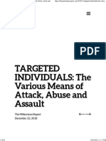 TARGETED INDIVIDUALS The Various Means of Attack, Abuse and Assault - The Millennium Report