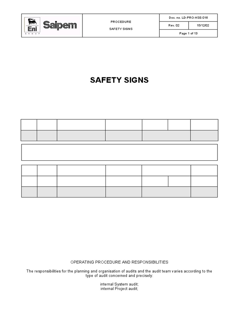 Safety Signs | PDF | Safety | Occupational Safety And Health