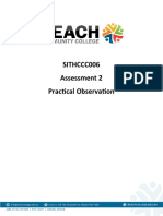 SITHCCC006 Assessment 2 - Practical Observation