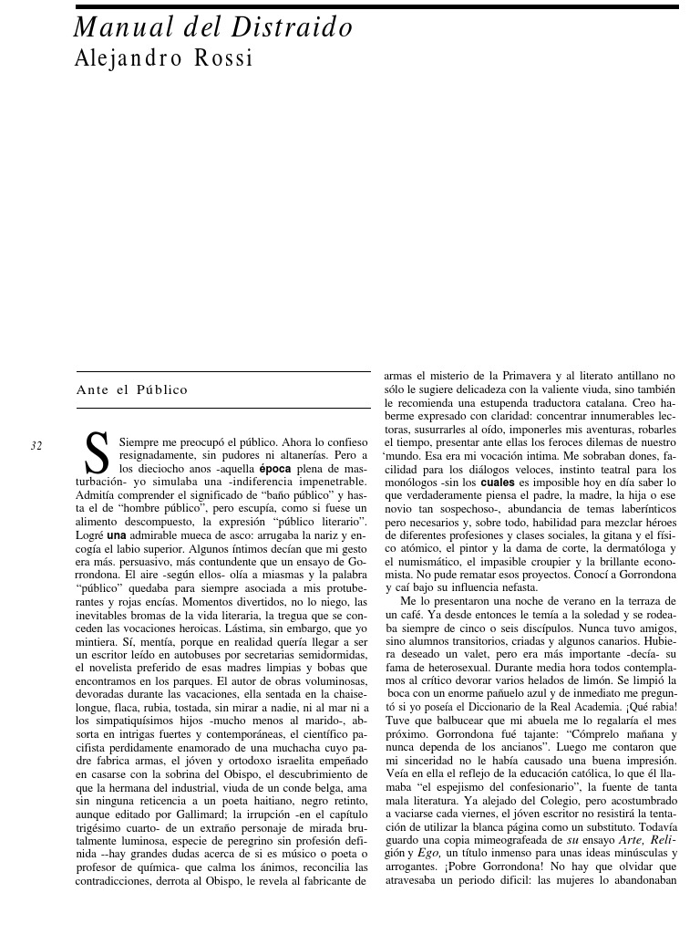 Manual del Distraído: Reflexiones Literarias | PDF | Poesía | Libros ...
