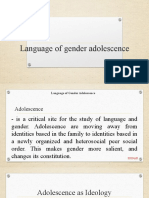 Language of Gender Adolescence REPORTING