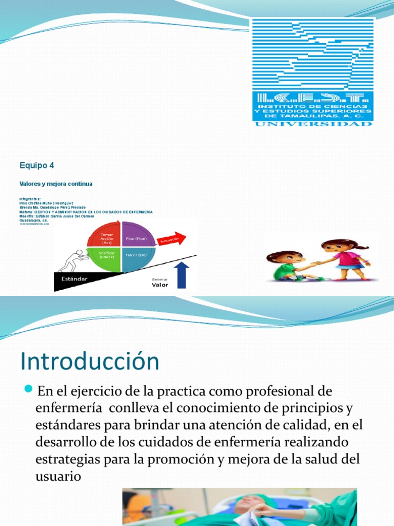 Valores Mejora Continua 2 1 Pdf Enfermería Hospital