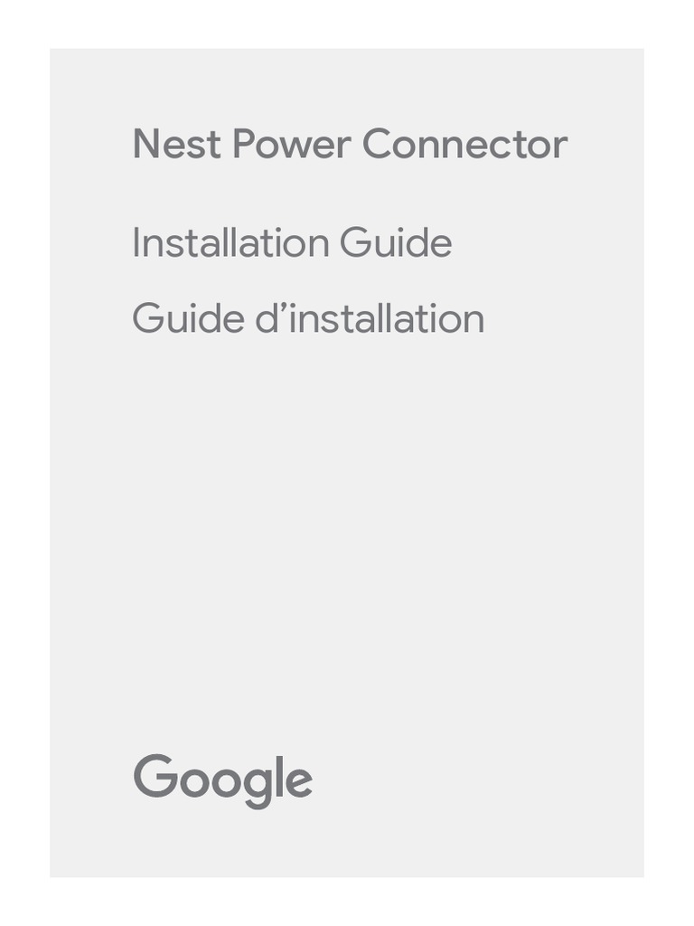 Nest Power Connector Installation Guide PDF