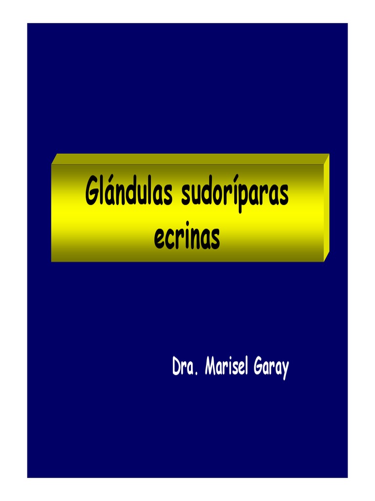 Glandulas Ecrinas | PDF | Especialidades Medicas | Medicina CLINICA
