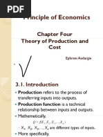 Principle of Economics Principle of Economics: Chapter Four Theory of Production and Theory of Production and Cost