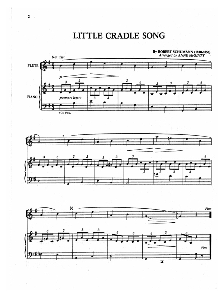 Beginning Flute Solos Little Cradle Song PDF