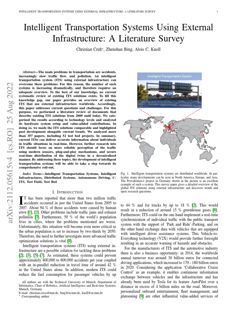 Overview of Intelligent Transportation Systems | PDF | Traffic ...
