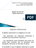 Bases de datos Álgebra Relacional UNAM Facultad de Ingeniería