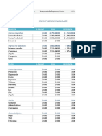 Presupuesto de Ingresos y Costos en Excel