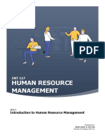 ENT117 - MU1 - Introduction To Human Resource Management