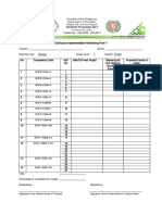 Curriculum Implementation Monitoring Form 13RD