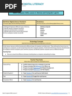 Lesson 1 - Devices and Computer Log On