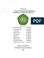 Makalah Penyimpanan Dan Kontrak Produksi Dan Pengujian - Farmasi Industri