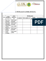 Format Penilaian Lomba Busana