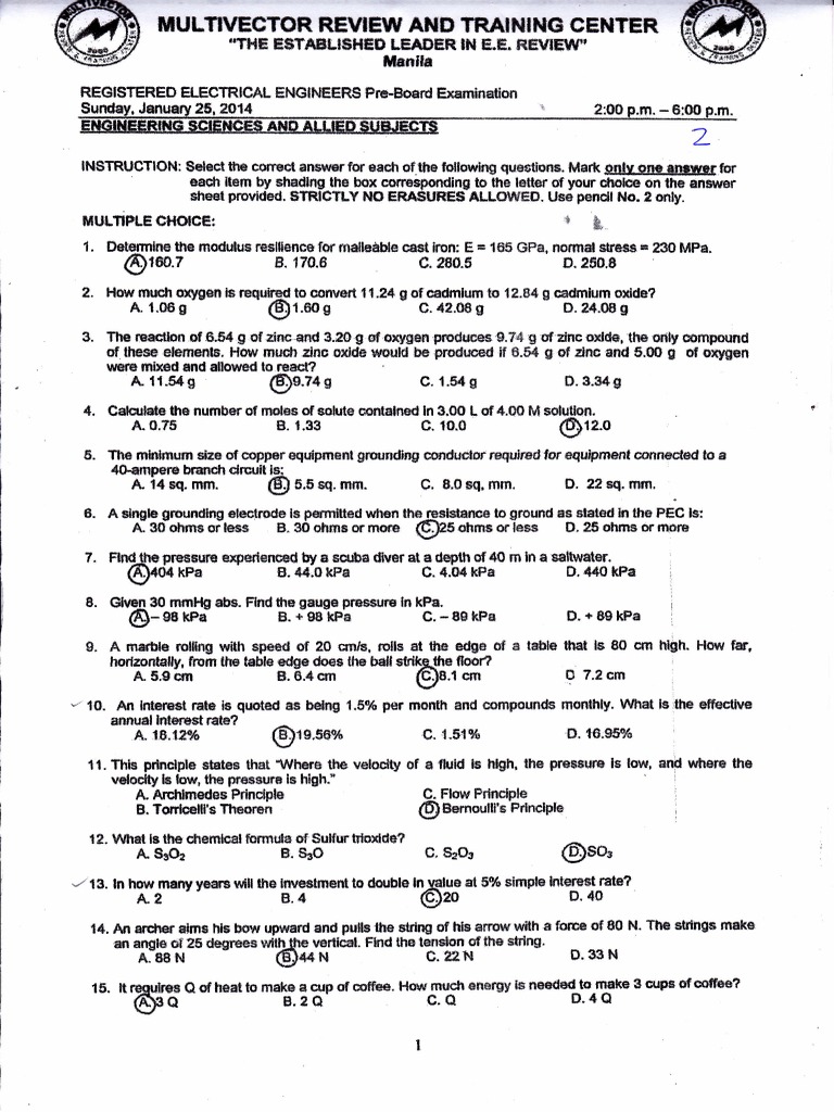 Img - 0022 Esas Past Board Exam MRC 2 | PDF | Science & Mathematics