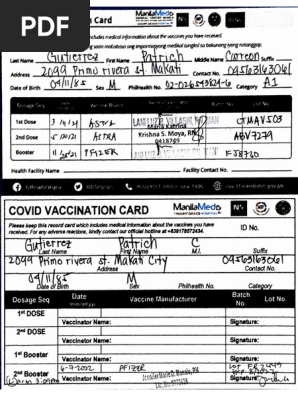 Vaccination card