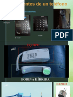 Partes internas y externas de un teléfono móvil